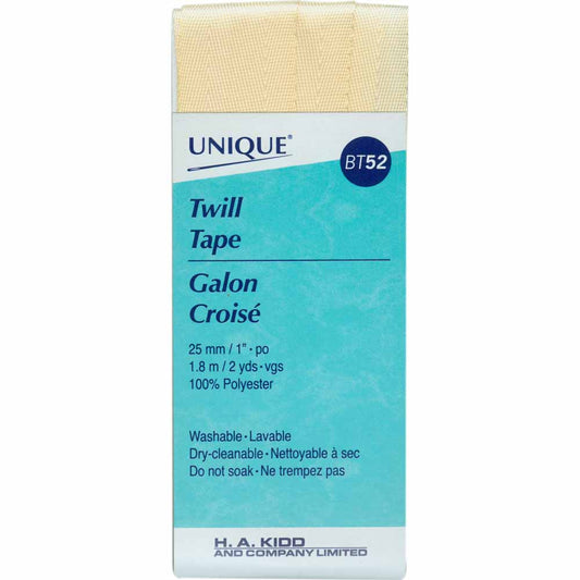 UNIQUE Twill Tape 25 mm × 1.8 m – Beige