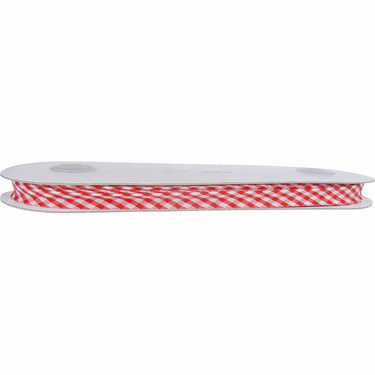 UNIQUE Extra Wide Double Fold Printed Bias Tape 14 mm × 25 m – Red