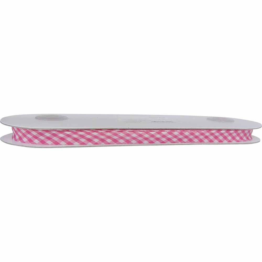 UNIQUE Extra Wide Double Fold Printed Bias Tape 14 mm × 25 m – Pink