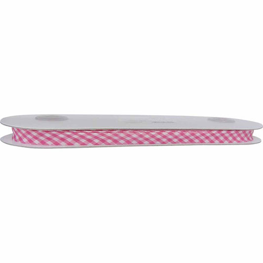 UNIQUE Extra Wide Double Fold Printed Bias Tape 14 mm × 25 m – Pink
