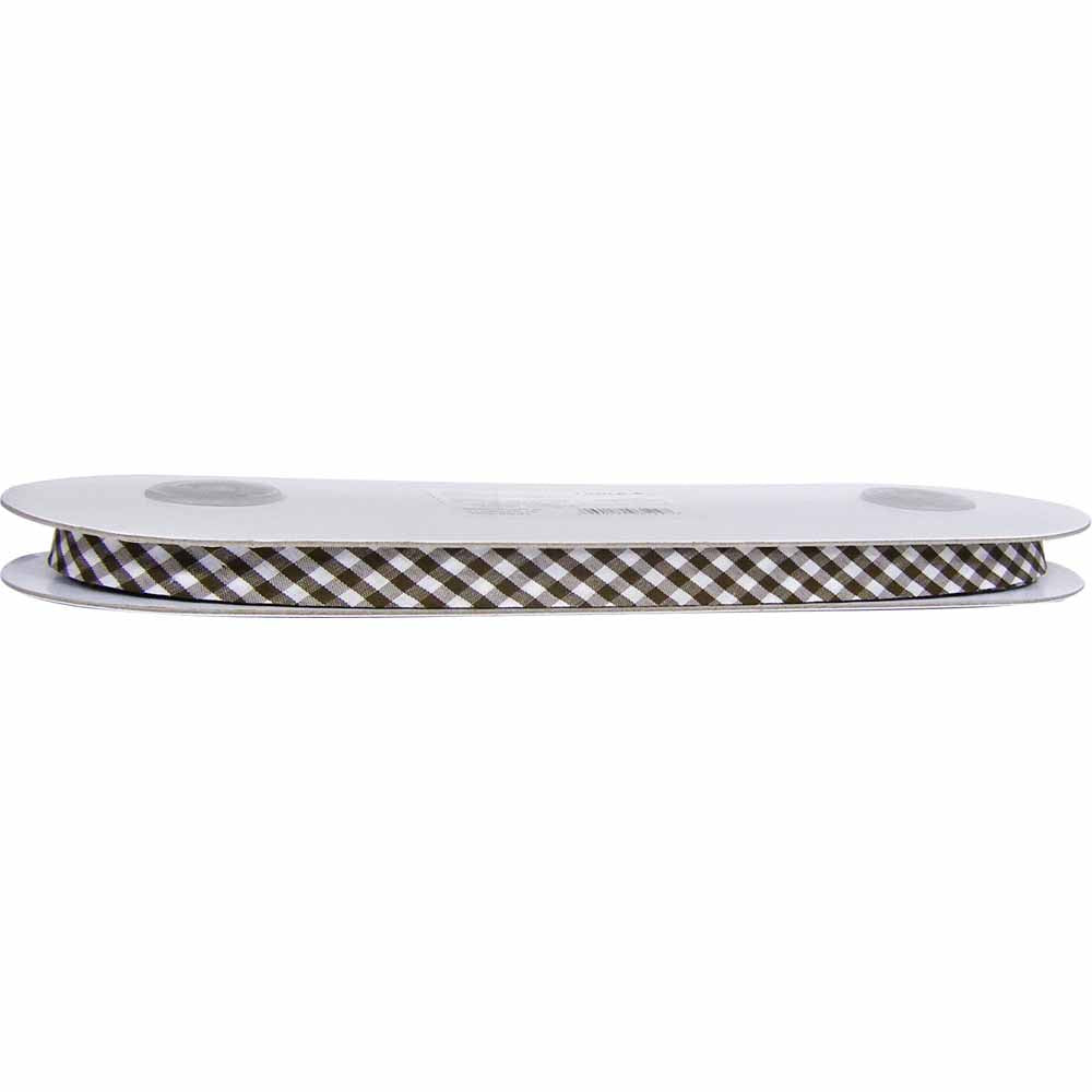 UNIQUE Extra Wide Double Fold Printed Bias Tape 14 mm × 25 m – Brown