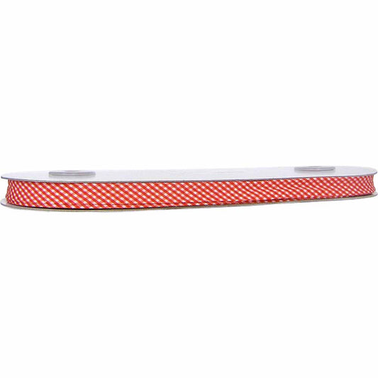 UNIQUE Extra Wide Double Fold Printed Bias Tape 14 mm × 25 m – Red