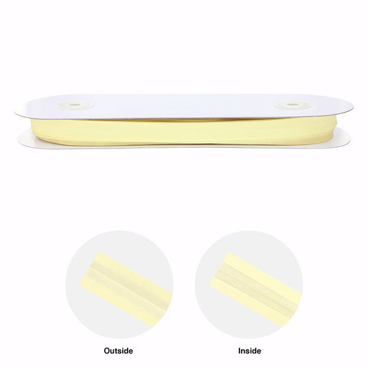 UNIQUE Extra Wide Double Fold Bias Tape — 16mm x 25m — Lemon Ice