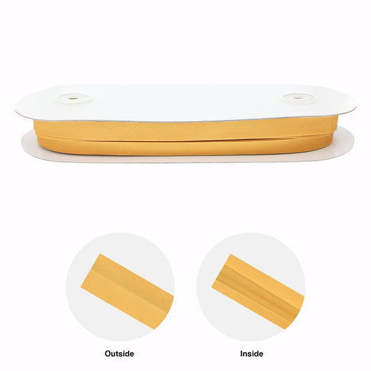 UNIQUE Extra Wide Double Fold Bias Tape — 16mm x 25m — Gold
