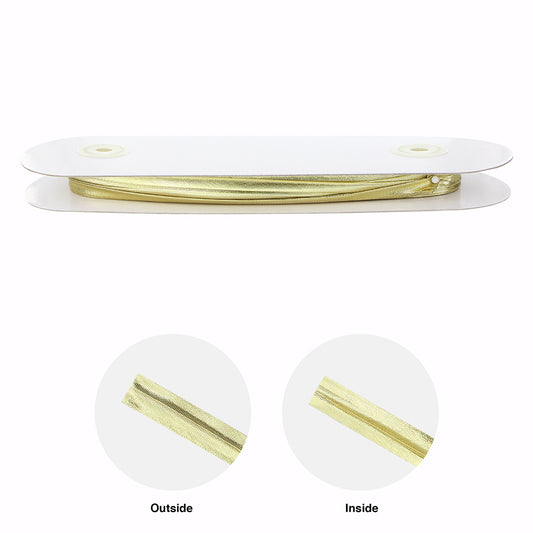 UNIQUE Extra Wide Double Fold Bias Tape — 16mm x 25m — Gold