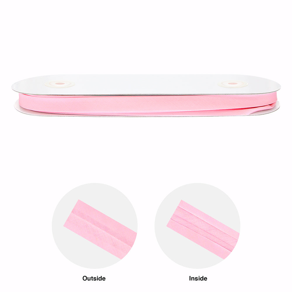 UNIQUE Extra Wide Double Fold Bias Tape — 16mm x 25m — Light Pink