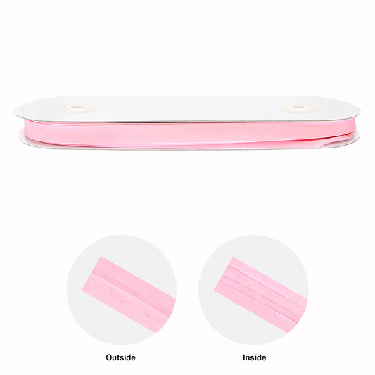UNIQUE Extra Wide Double Fold Bias Tape — 16mm x 25m — Light Pink