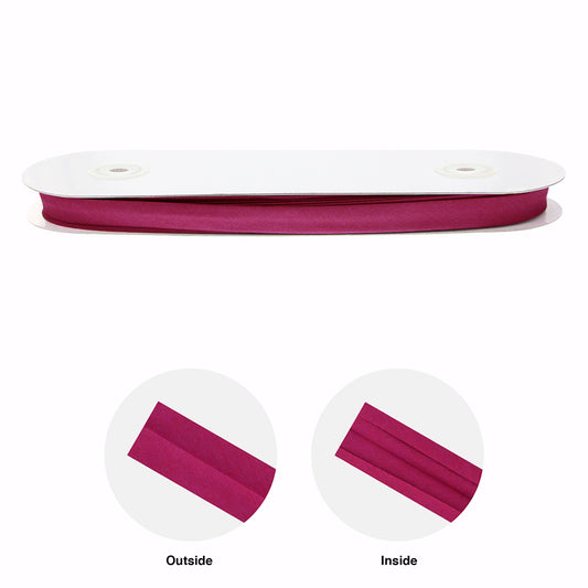UNIQUE Extra Wide Double Fold Bias Tape — 16mm x 25m — Fuchsia