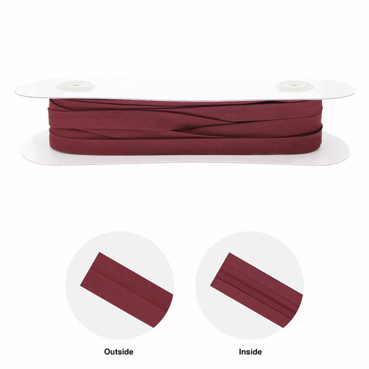 UNIQUE Extra Wide Double Fold Bias Tape — 16mm x 25m — Wine