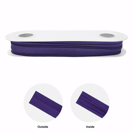 UNIQUE Extra Wide Double Fold Bias Tape — 16mm x 25m — Purple