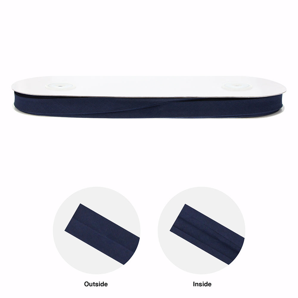 UNIQUE Extra Wide Double Fold Bias Tape — 16mm x 25m — Navy