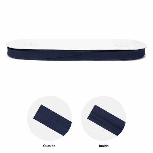 UNIQUE Extra Wide Double Fold Bias Tape — 16mm x 25m — Navy