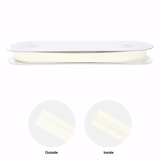 UNIQUE Extra Wide Double Fold Bias Tape 16mm x 25m – Ivory