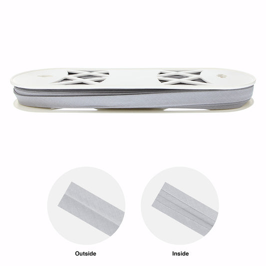 UNIQUE Extra Wide Double Fold Bias Tape 16mm x 25m – Silver