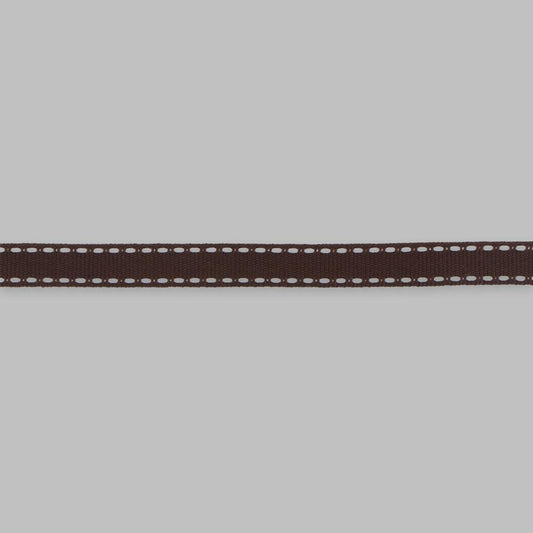 CREATIV DECOR Saddle Stitch Ribbon 10 mm Brown