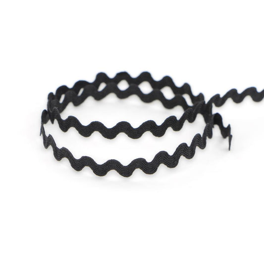 CREATIV DECOR Ric Rac Trim 9 mm Black