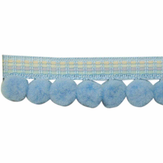 CREATIV DÉCOR Ball Fringe 29mm x 15m - Blue
