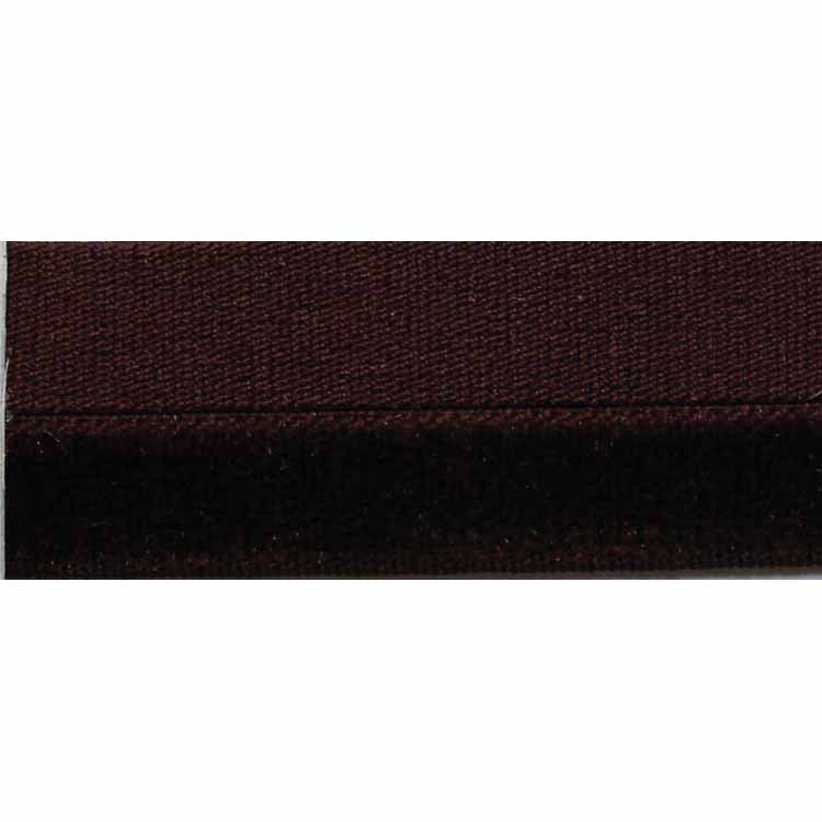CREATIV DÉCOR Velvet Foldover Elastic – 10m – Brown