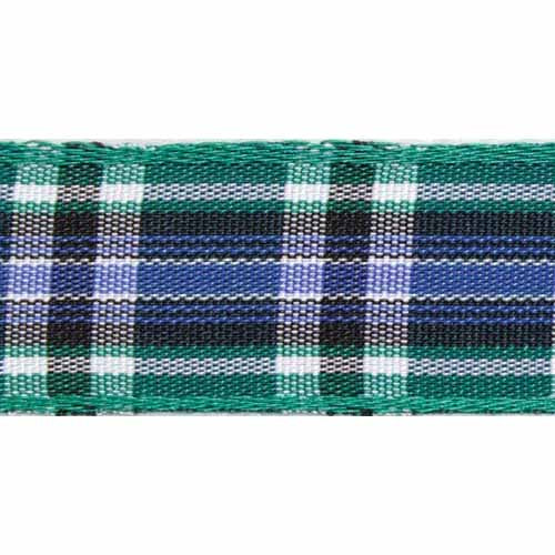CREATIV DÉCOR Tartan Ribbon – Green/White – 24mm x 25m