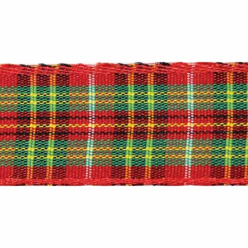 CREATIV DÉCOR Tartan Ribbon – Red/Green – 48mm x 25m