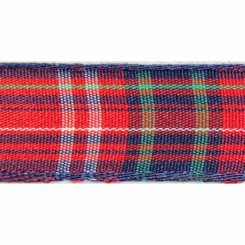 CREATIV DÉCOR Tartan Ribbon – Red/Navy – 48mm x 25m