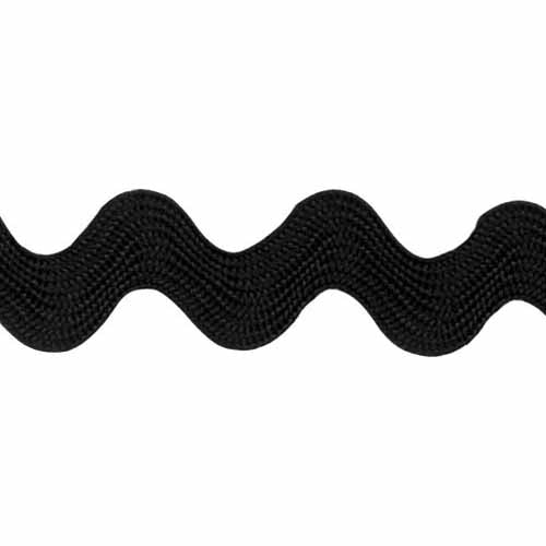 CREATIV DÉCOR Rick Rack – Black – 13mm x 30m