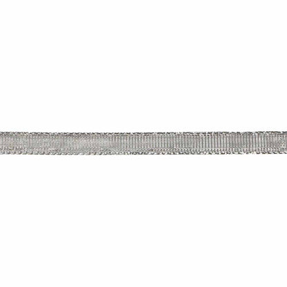 CREATIV DECOR Decorative Metallic Ribbon 9 mm x 50 m - Silver - alternate view
