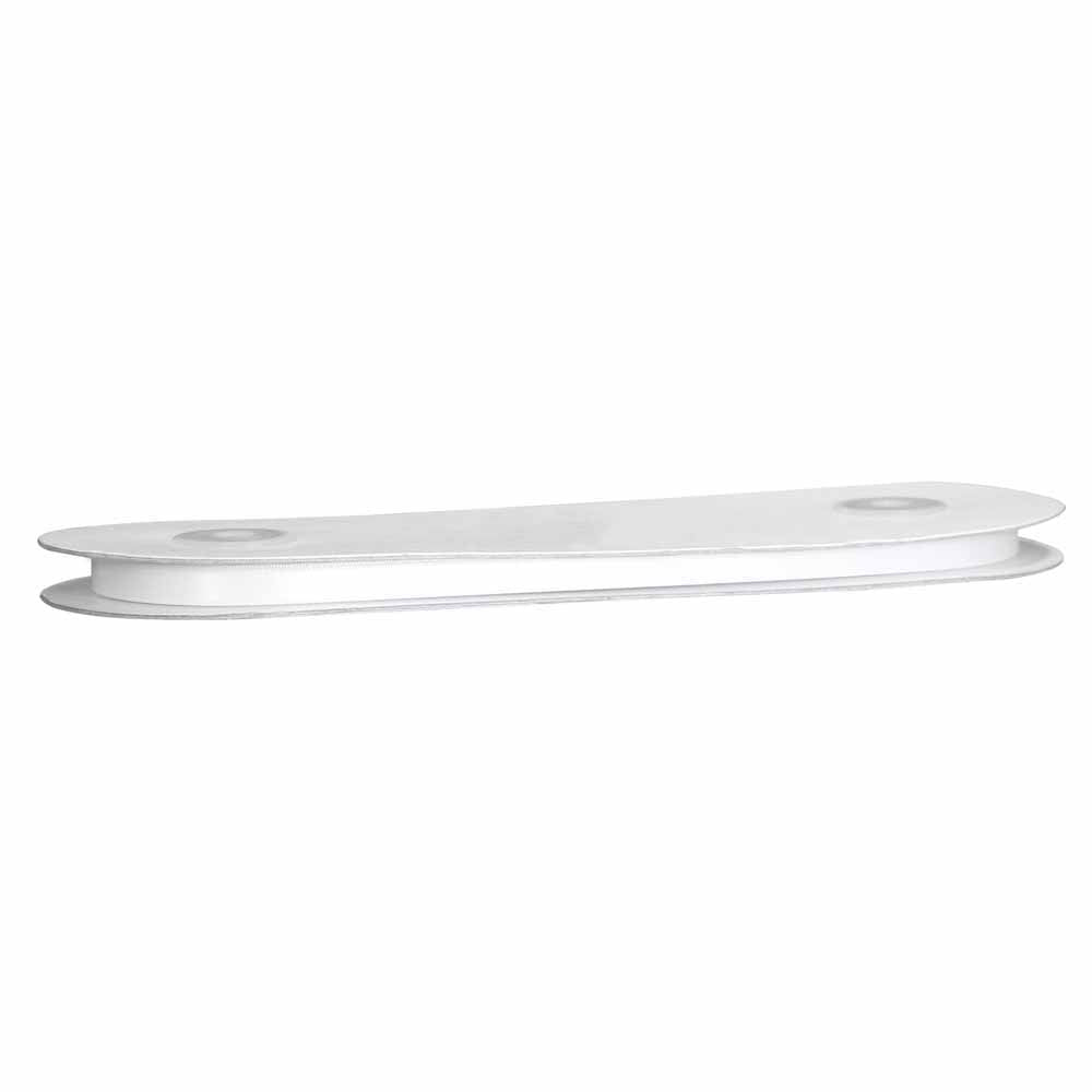 CREATIV DÉCOR Double Face Satin Ribbon 9mm x 40m - White