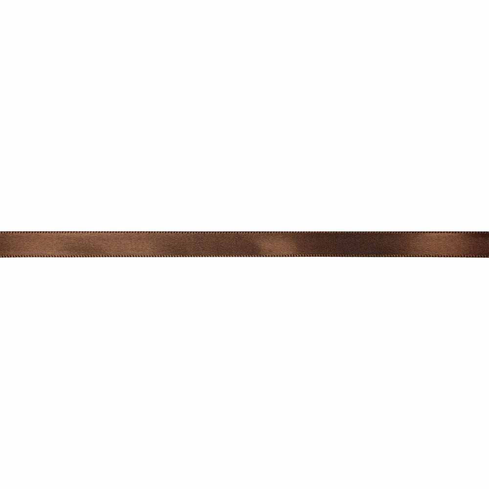 CREATIV DÉCOR Double Face Satin Ribbon 9 mm x 40m - Medium Brown - alternate view