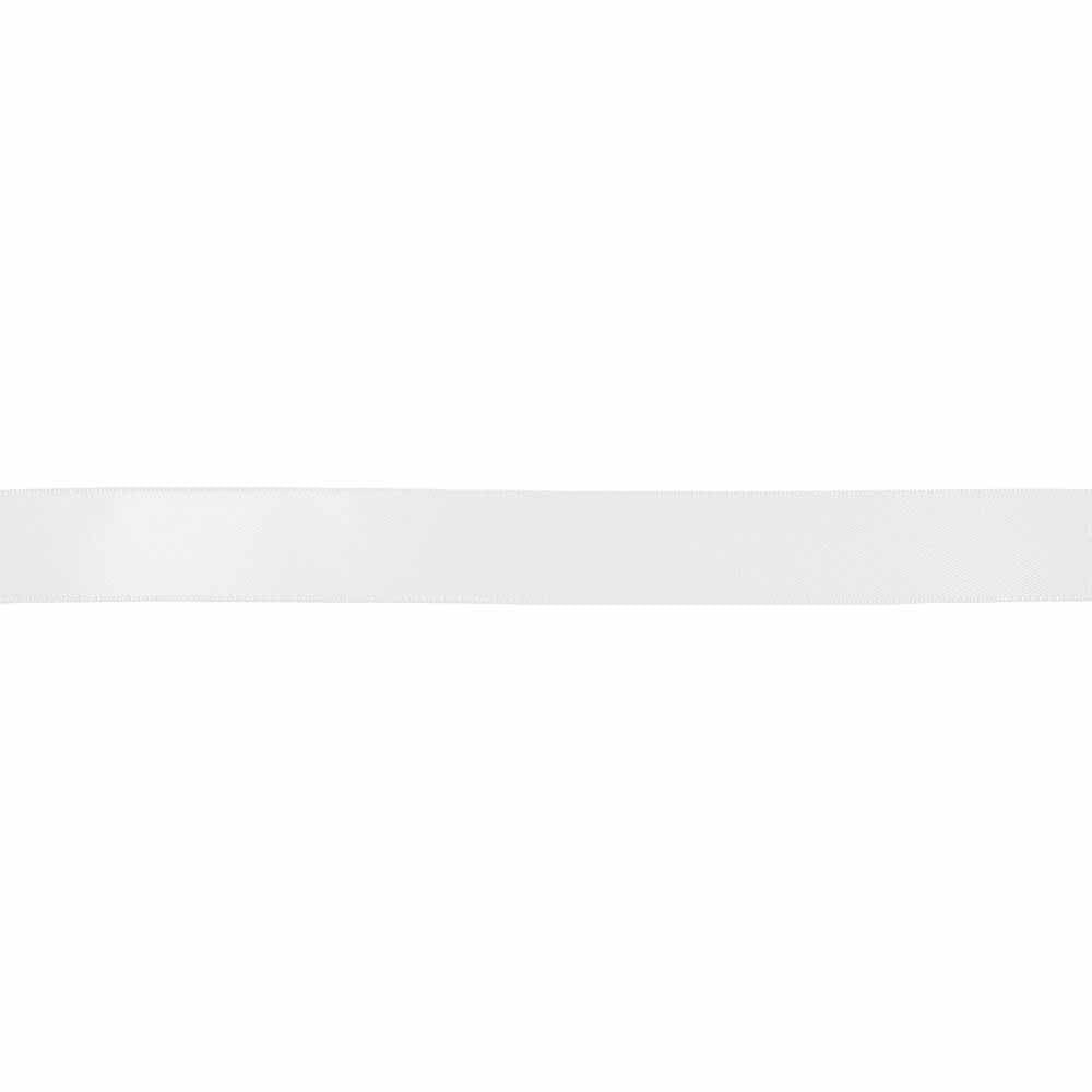 CREATIV DÉCOR Double Face Satin Ribbon 19 mm x 25m - White - alternate view