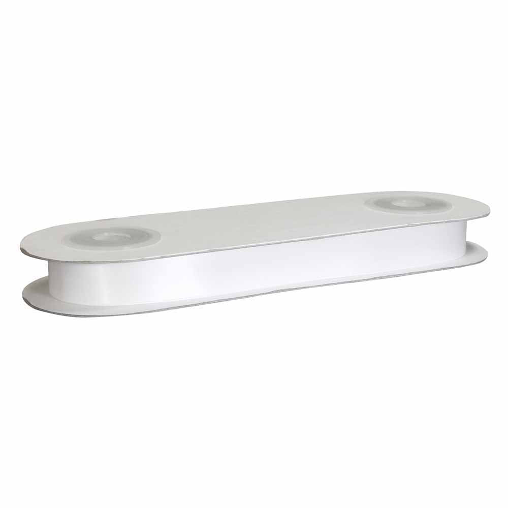 CREATIV DÉCOR Double Face Satin Ribbon 25mm x 25m - White