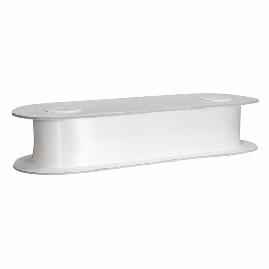 CREATIV DÉCOR Double Face Satin Ribbon 50mm x 25m - White