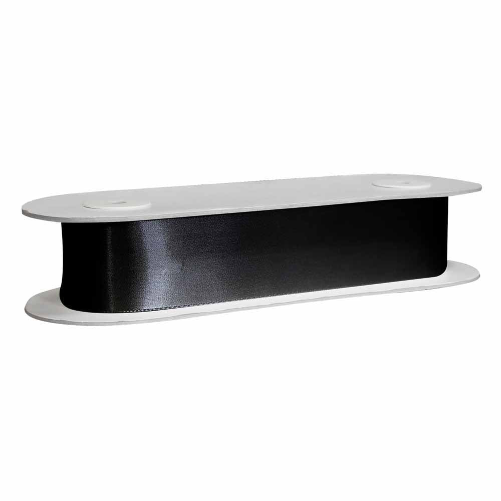CREATIV DÉCOR Double Face Satin Ribbon 50mm x 25m - Black