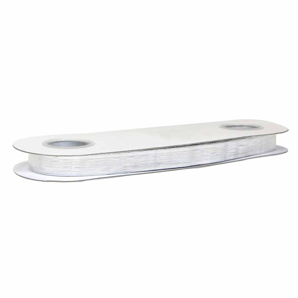 CREATIV DECOR Decorative Metallic Ribbon 18mm x 50m - Silver