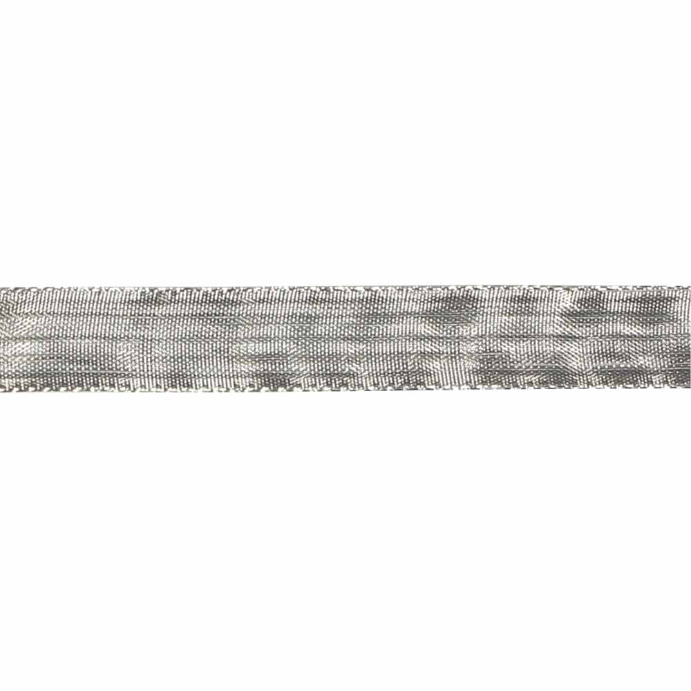 CREATIV DECOR Decorative Metallic Ribbon 18 mm x 50 m - Silver - alternate view