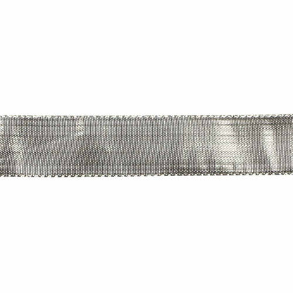 CREATIV DECOR Decorative Metallic Ribbon 25 mm x 50 m - Silver - alternate view