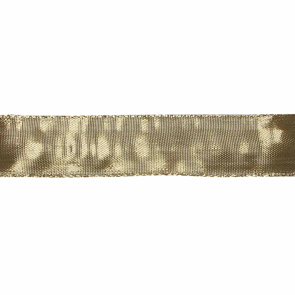 CREATIV DECOR Decorative Metallic Ribbon 25 mm x 50 m - Gold - alternate view