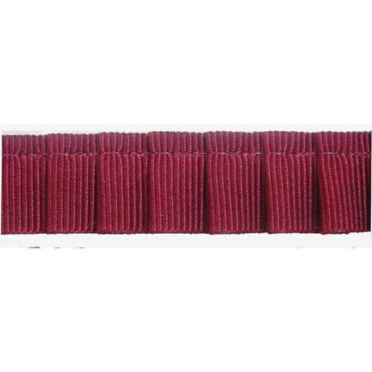 CREATIV DÉCOR Ruffled Grosgrain Ribbon – Wine – 14mm x 15m