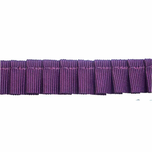 CREATIV DÉCOR Ruffled Grosgrain Ribbon – Purple – 14mm x 15m