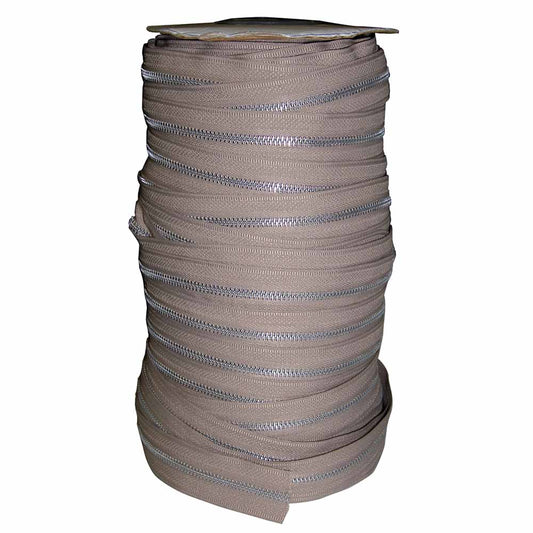 COSTUMAKERS Upholstery Zipper Roll – 100 m (109 yd) – Light Beige – With Sliders & Stops