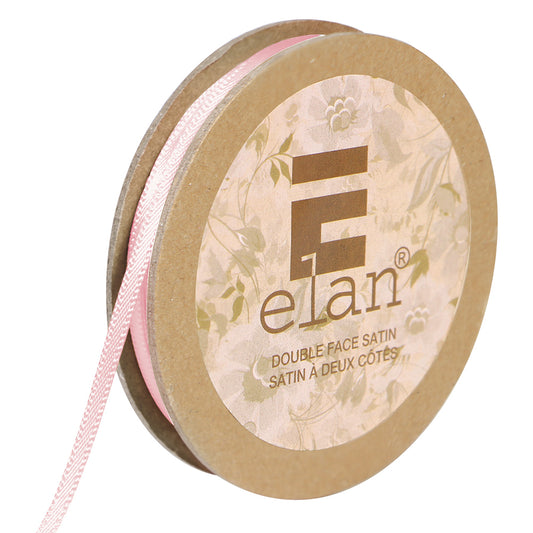 ELAN Double Face Satin Ribbon 3mm x 5m - Baby Pink