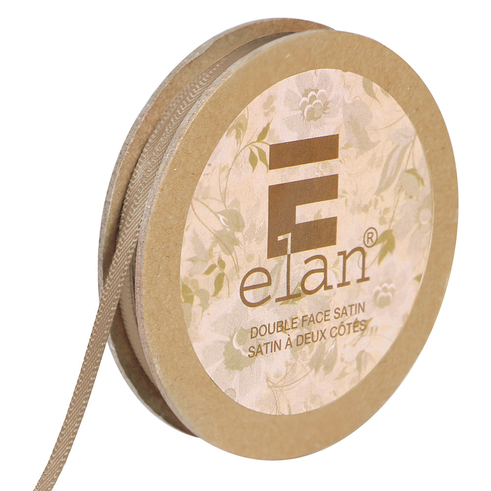ELAN Double Face Satin Ribbon 3mm x 5m - Beige