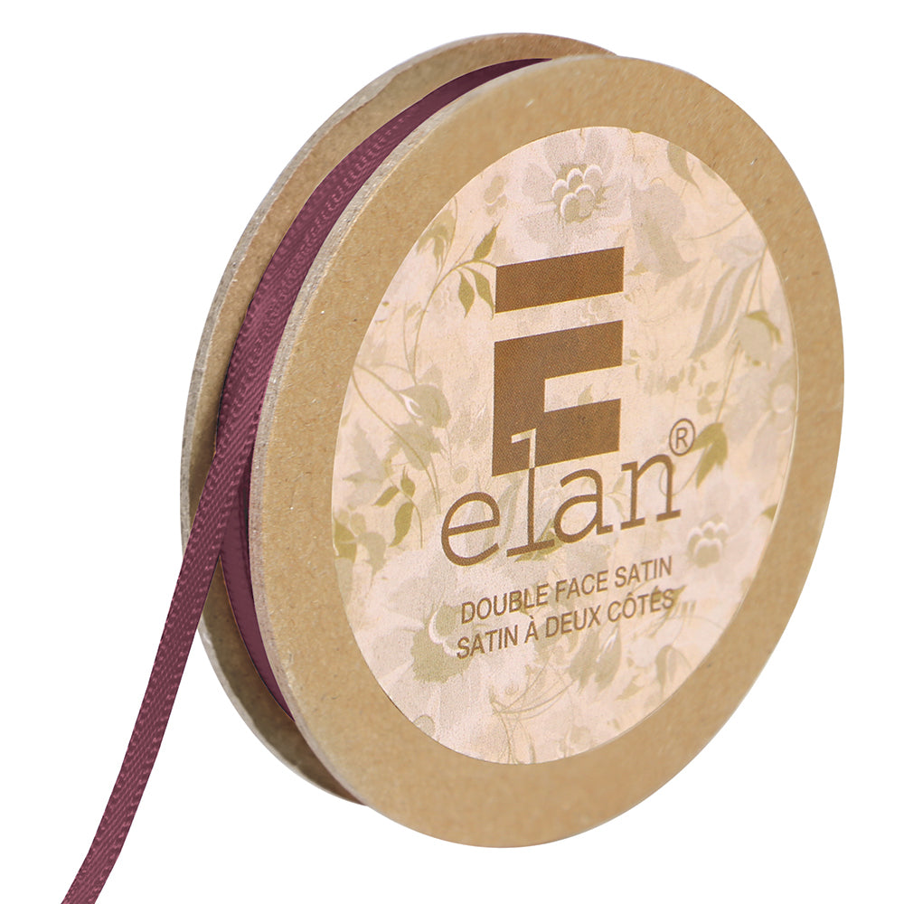 ELAN Double Face Satin Ribbon 3mm x 5m - Wine