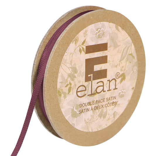 ELAN Double Face Satin Ribbon 3mm x 5m - Wine
