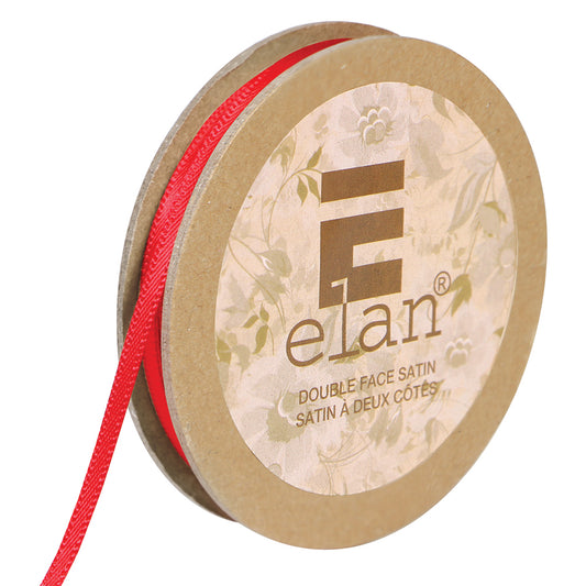ELAN Double Face Satin Ribbon 3mm x 5m - Red