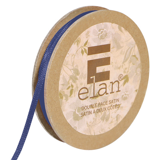 ELAN Double Face Satin Ribbon 3mm x 5m - Navy