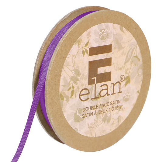 ELAN Double Face Satin Ribbon 3mm x 5m - Purple