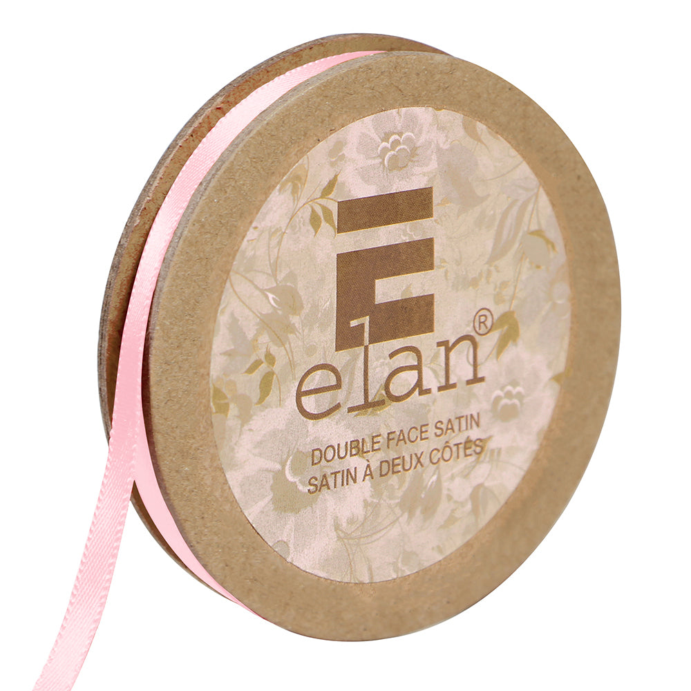ELAN Double Face Satin Ribbon 6mm x 5m - Baby Pink