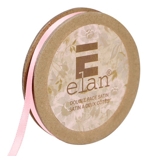 ELAN Double Face Satin Ribbon 6mm x 5m - Baby Pink