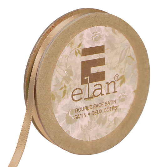 ELAN Double Face Satin Ribbon 6mm x 5m - Light Beige